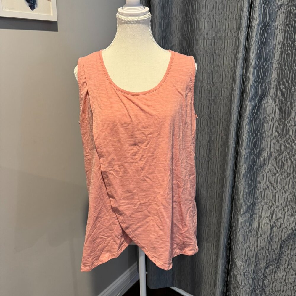 Milk Nursingwear Women's Sleeveless Top Tulip Front Peach Color Size L